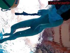 MomsCult presents: Perfect shaved teen in the pool