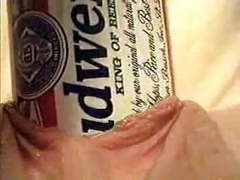 MomsCult presents: Extreme object insertion using a budweiser beer can