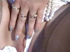 MomsCult presents: Mature mom upskirt, flashing, fingering smooth shaved pussy