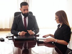 MomsCult presents: Erotic fucking in the office with gorgeous secretary eveline dellai