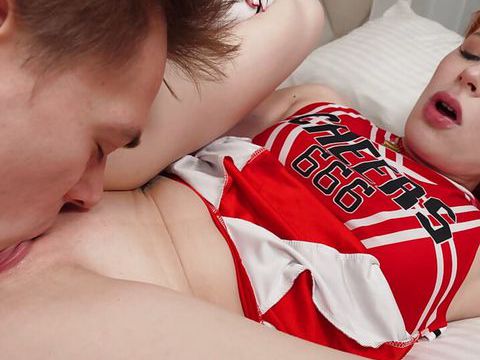MomsCult presents: Redhead cheerleader bringing steamy fantasies to life together with her bf