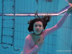 MomsCult presents: Leggy girl goes swimming in her leotard