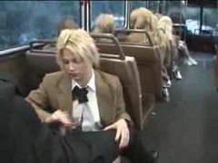 MomsCult presents: Naughty schoolgirl suck and stroke on the bus