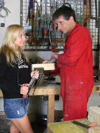 MomsCult presents: Blonde teenage beauty fucking her old and horny handyman