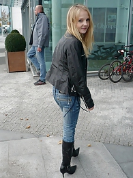 MomsCult presents: Daring teenage girl gives a horny blowjob in a clothing shop