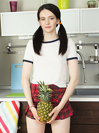 MomsCult presents: Watch this extremely sexy brunette girl as she reveals her beautiful shaved pussy while posing on the floor.