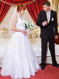 MomsCult presents: Redhead Czech bride Lucy Bell getting double fucked on her wedding day